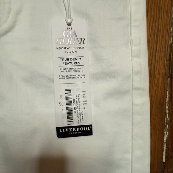 Liverpool Gia Glider Ankle Skinny Jeans in Bright White Size 4/27 - Picture 7 of 11